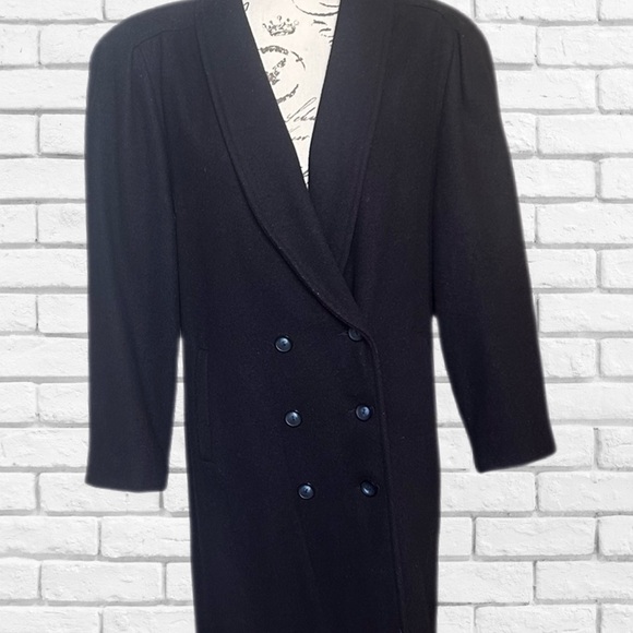 Jofeld Jackets & Blazers - 80’s Black Double-Breasted Wool Coat